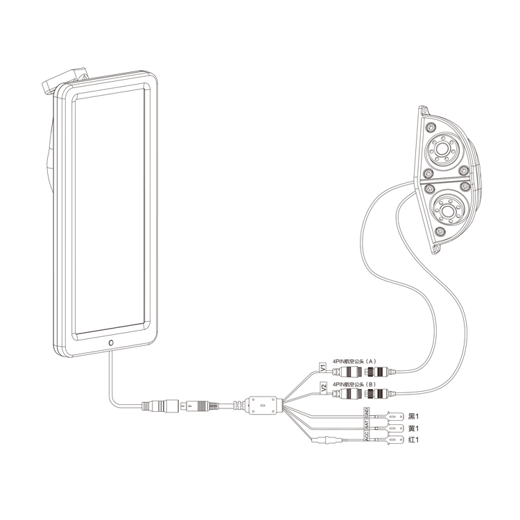 盲區(qū)檢測(cè)系統(tǒng)12.3寸電子后視鏡